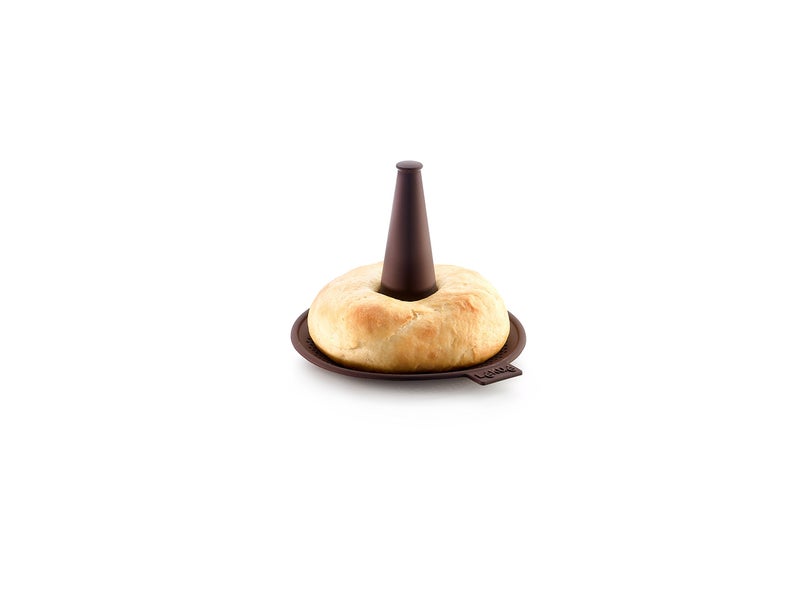 Lekue Bagel Maker with 6 Individual Bagel Molds, Brown - Image 1