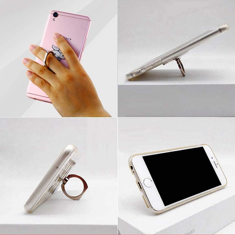 Universal Mobile Ring Holder, 360° Rotation/3D Ring Finger Grip for iPhone iPad Samsung LG HTC Nokia Huawei Tablet (Blue Cat R353)