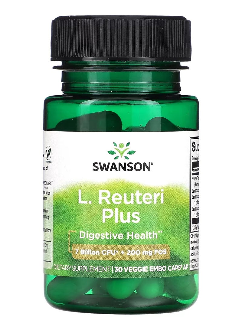 Swanson, L. Reuteri Plus, 30 Veggie EMBO Caps AP