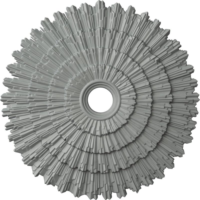 Ekena Millwork CM24EN Eryn Ceiling Medallion, 24 3/4"OD x 3 1/4"ID x 1 7/8"P (Fits Canopies up to 4"), Factory Primed - Image 1