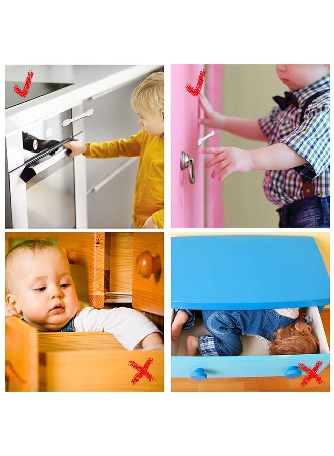 6PCS Baby Safety Lock Child Drawer Safety Lock Anti Pinch Baby Safety Lock Suitable for Cabinet Drawer Oven Refrigerator - Image 5