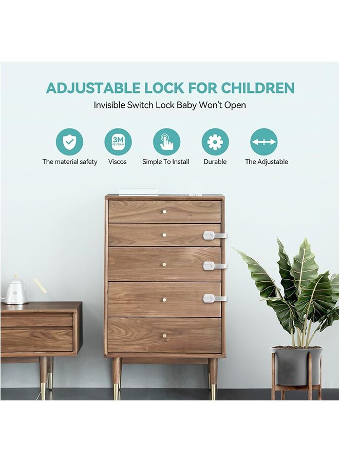 6PCS Baby Safety Lock Child Drawer Safety Lock Anti Pinch Baby Safety Lock Suitable for Cabinet Drawer Oven Refrigerator - Image 4