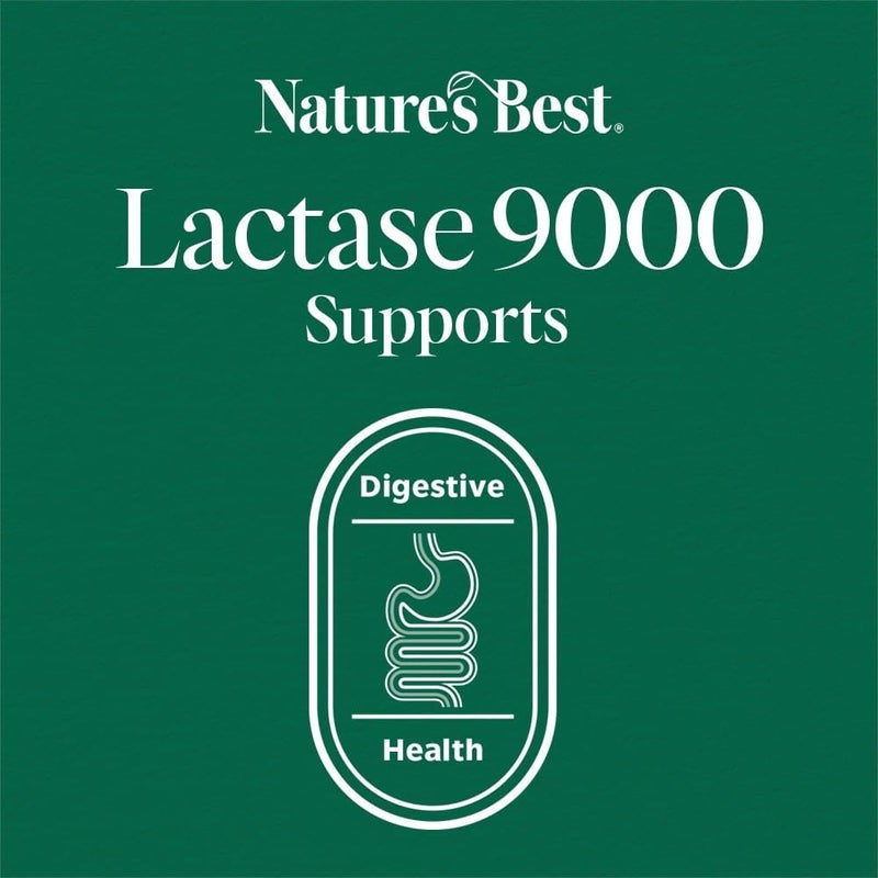 Natures Best أقراص لاكتاز سوبر سترينغث من ناتشرز بيست 9000 وحدة إنزيم FCC أقصى قوة إنزيم هضمي مصنوعة في المملكة المتحدة 60 قرص إمداد لشهر واحد - Image 3