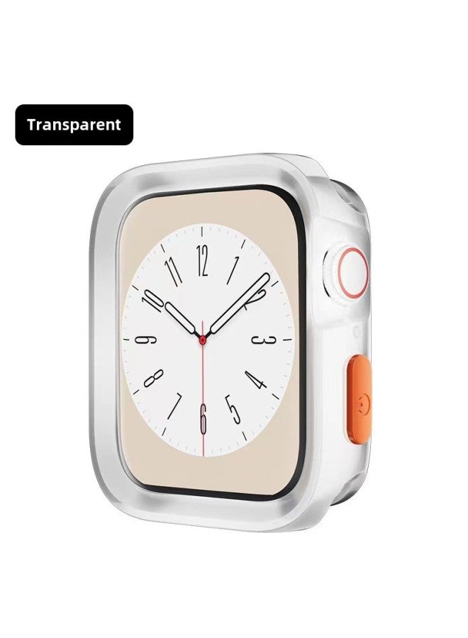Suitable For Apple S10 Watch Case Applewatchs8 Protective Shell Electroplated Tpu Half Bag S9 Drop-resistant Silicone Soft Case-Color:Frosted -Overall Dimensions:44mm【opp Bag】  - Image 1
