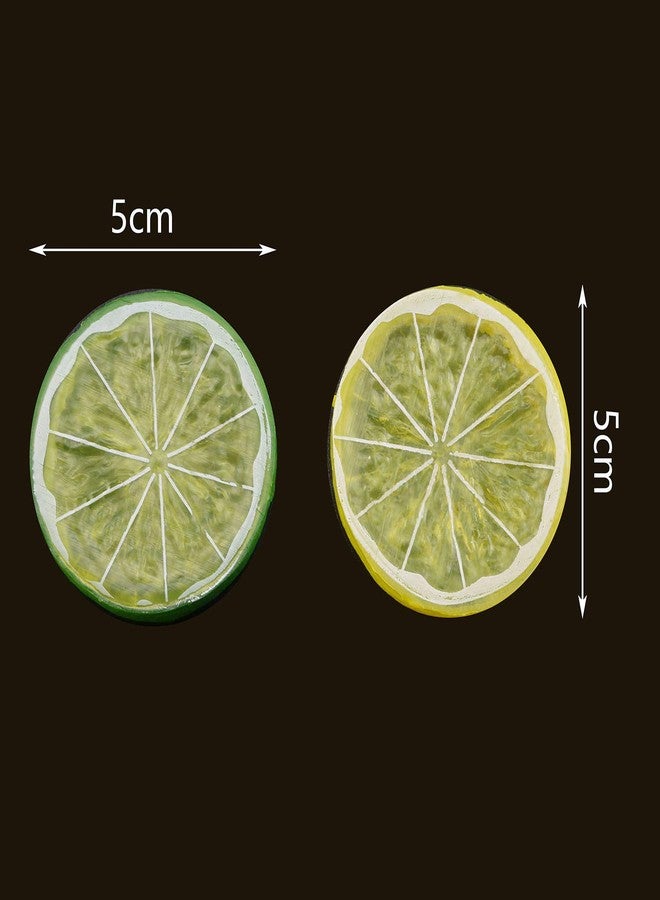 تيج مجموعة تيغ من 20 قطعة من مكعبات الثلج الكريستالية الشفافة غير السامة و6 قطع من شرائح الليمون الصناعية لتزيين المنزل وحفلات الزفاف وتزيين المزهريات - Image 5