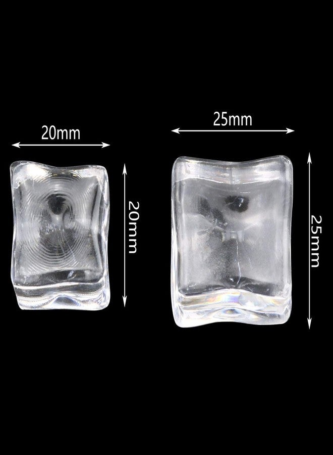 تيج مجموعة تيغ من 20 قطعة من مكعبات الثلج الكريستالية الشفافة غير السامة و6 قطع من شرائح الليمون الصناعية لتزيين المنزل وحفلات الزفاف وتزيين المزهريات - Image 2