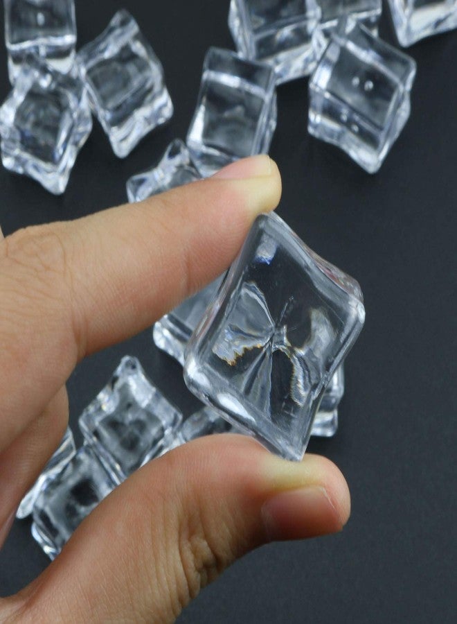 تيج مجموعة تيغ من 20 قطعة من مكعبات الثلج الكريستالية الشفافة غير السامة و6 قطع من شرائح الليمون الصناعية لتزيين المنزل وحفلات الزفاف وتزيين المزهريات - Image 3