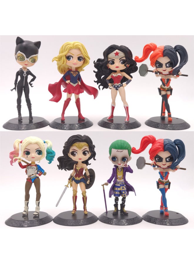Clown Girl Harry Quinn Wonder Woman Woman Superman Catwoman Handset Car Ornaments Cake Decoration Doll-Color:Clown Woman-A - Image 2