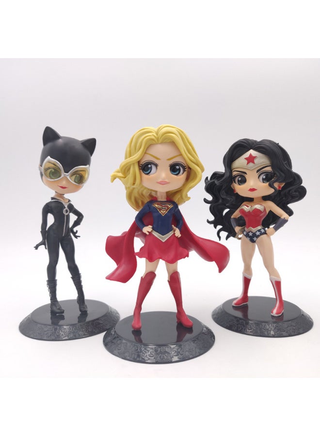 Clown Girl Harry Quinn Wonder Woman Woman Superman Catwoman Handset Car Ornaments Cake Decoration Doll-Color:Clown Woman-A - Image 3