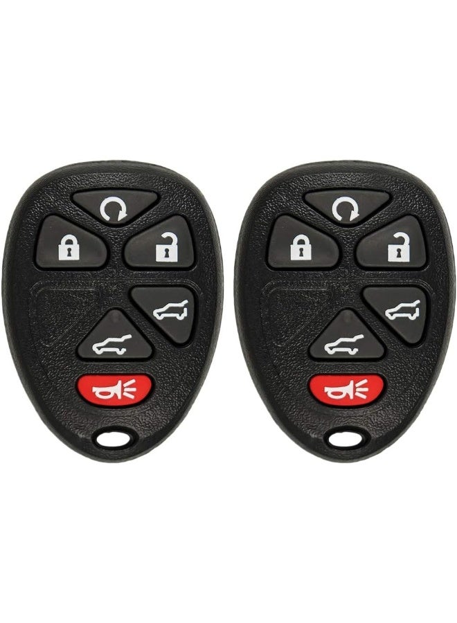 Keyless2Go Keyless Entry Car Key Replacement for Vehicles That Use 6 Button 15913427 OUC60270 Remote, Self-programming - 2 Pack - Image 1