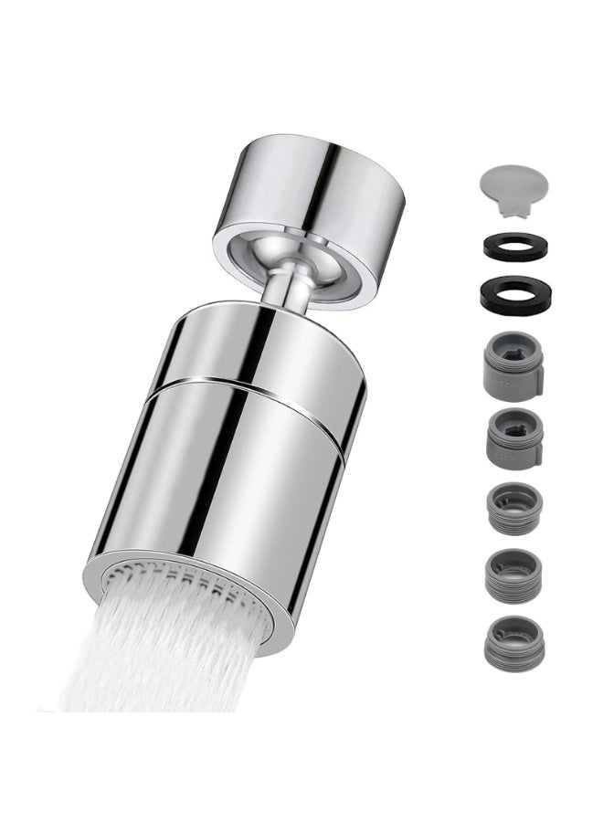OSHIMA 360° Swivel Faucet Extender, Rotating Faucet Aerator Universal Kitchen Tap Spray Head Attachment, Anti-Splash Tap Nozzle with Dual-Function Spray & Universal Adapters for Kitchen Bathroom - Image 1
