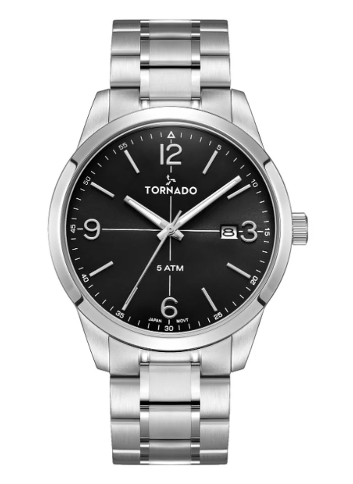 TORNADO Tornado Classic T24007-SBSB Men Analog Display Watch & Stainless Steel Strap Silver