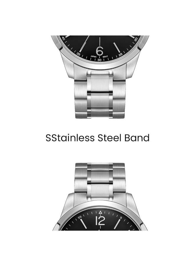 TORNADO Classic T24007-Sbsb Men Analog Display Watch & Stainless Steel Strap Silver - Image 2