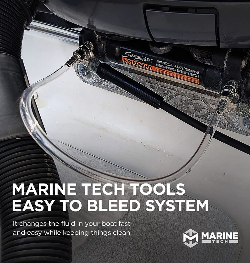 M Marine Tech Tools Marine Tech Tools Fill Tube, Seastar Hydraulic Steering Bleed Kit, Fits all Outboard, Sterndrive & Inboard Seastar Hydraulic Helms, Seastar Hydraulic Steering Fluid Bleeder Kit - Image 4