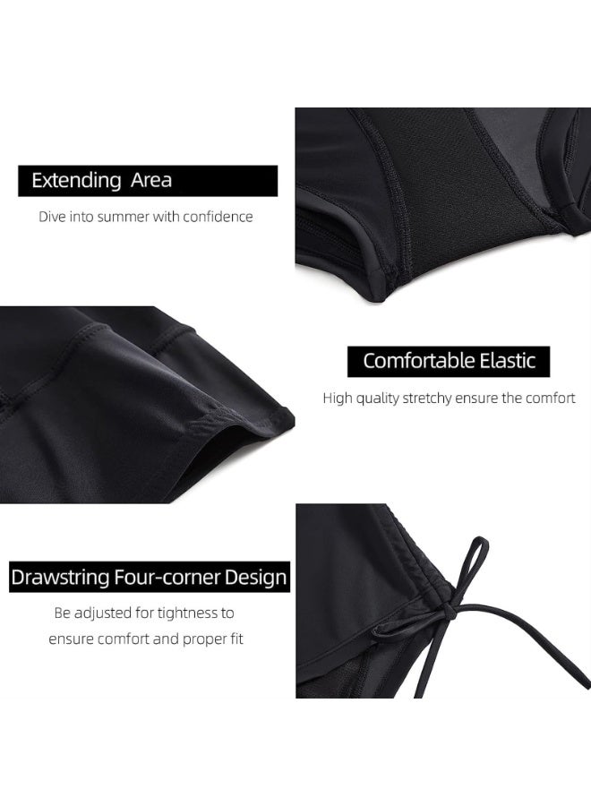 ملابس السباحة سروال السباحة مع ربطة قابلة للضبط للمراهقات سروال السباحة سروال السباحة السباحة مع ربطة قابلة للضبط للمراهقات (اللون: أسود، الحجم: م) - Image 2