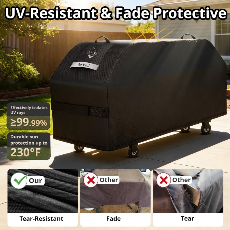 Kingly Griddle Cover for Blackstone 36" Griddle,Rip-Proof Upgraded Material Flat Top Grill Cover,Waterproof UV and Fade Resistant Grill Cover with Straps for Camp Chef and More 4-Burner Griddle - Image 3