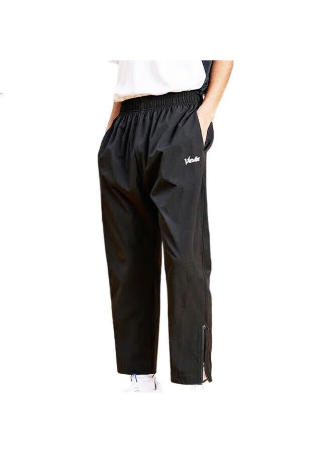 Veidoorn Men'S Loose Fit Casual Nine-Point Spring Lightweight Straight Leg Breathable Pants In Extreme Night Black L