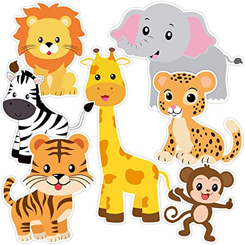Festiko® 36 Pcs Zoo Animals Cutouts Safari Jungle Theme Birthday Party Decoration Cut-Outs for Room Decoration Birthday Decoration,Party Decoration Supplies - Image 1