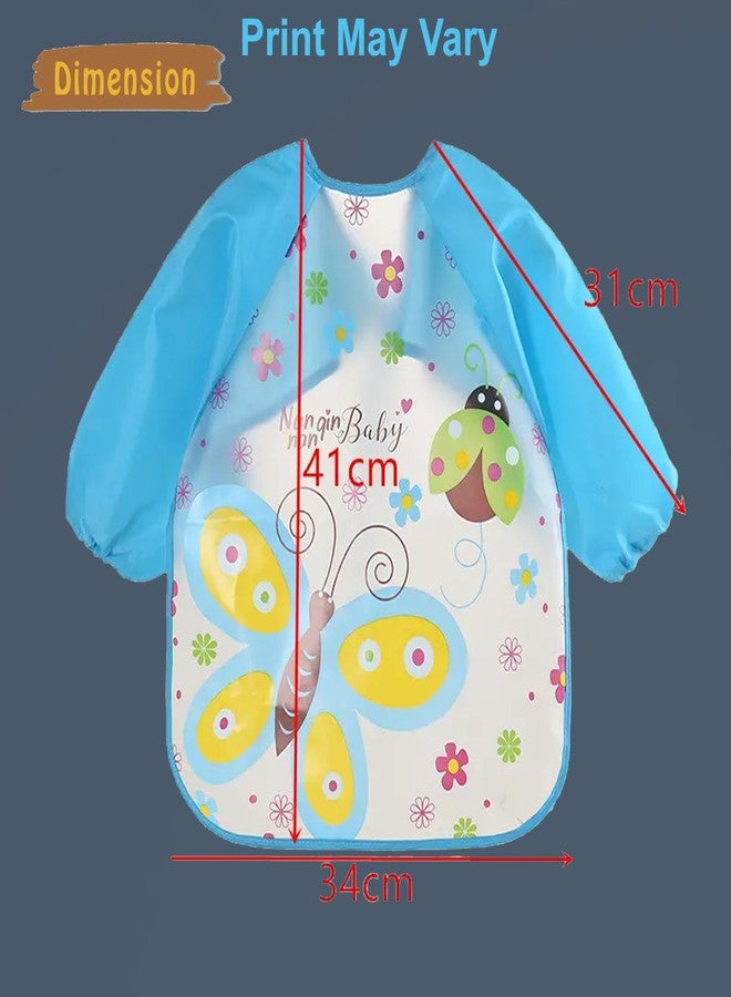 Sparkle Joy Full Sleeves Bibs for Baby Washable, Waterproof Apron with Tying Robe | Quick Dry Baby Bibs for Newborns/Infants/Toddlers/Babies (6-36months) (Pack of 1) (Print May Vary) (GREEN) - Image 3