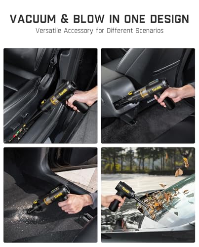 Fanttik Slim V10 Mix Cordless Car Vacuum, 4 in 1 Handheld Air Duster, Color Smart LED Display, 16kPa Suction Power, Cordless Portable Mini Keyboard Vacuum for Car, Office Desk - Image 2