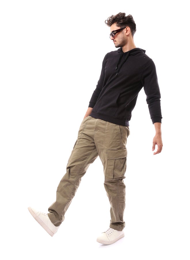 Andora Slip On Solid Comfy Hoodie_Black - Image 1