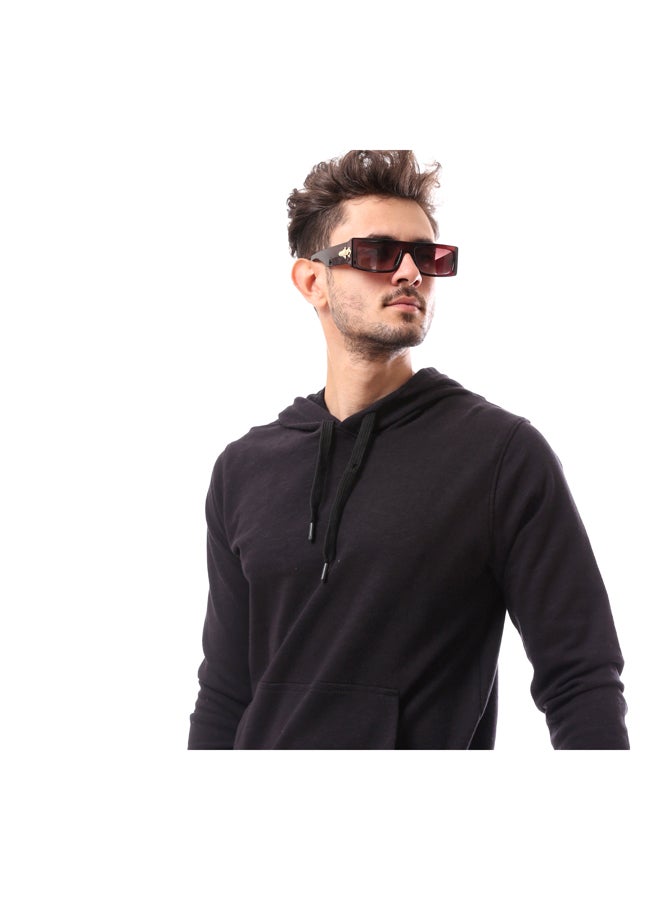 Andora Slip On Solid Comfy Hoodie_Black - Image 5