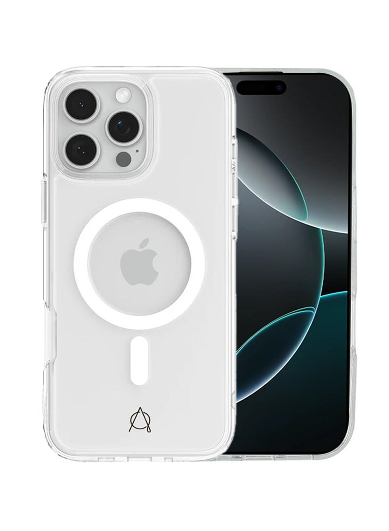 A-CASE A-Case itsmycase Series Aras a Powerful Magneticfor Stability & Durability Strong Magntic Transparent Case Compatible with iPhone 16 Pro - Clear  - Image 1