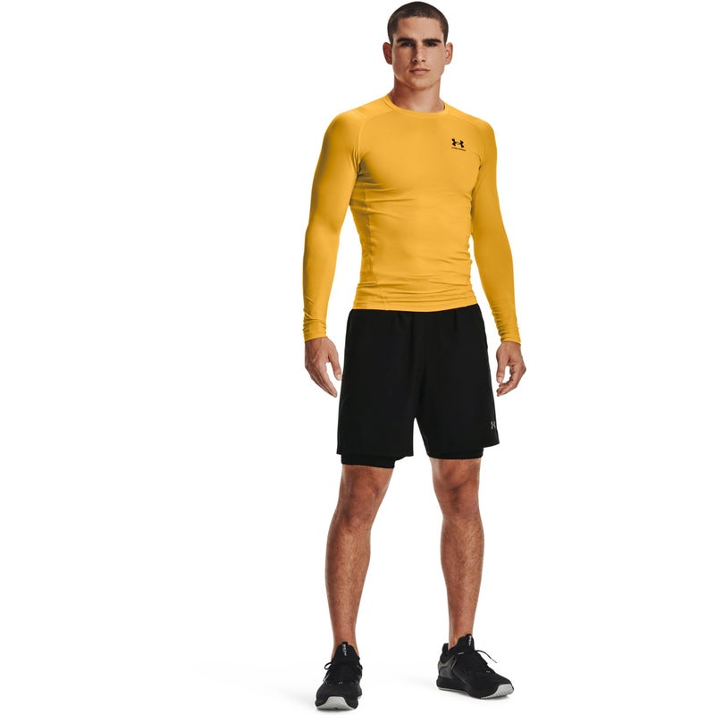 UNDER ARMOUR شورت ضغط حراري للرجال من أندر أرمور، أسود (001)/رمادي فاتح، صغير - Image 3