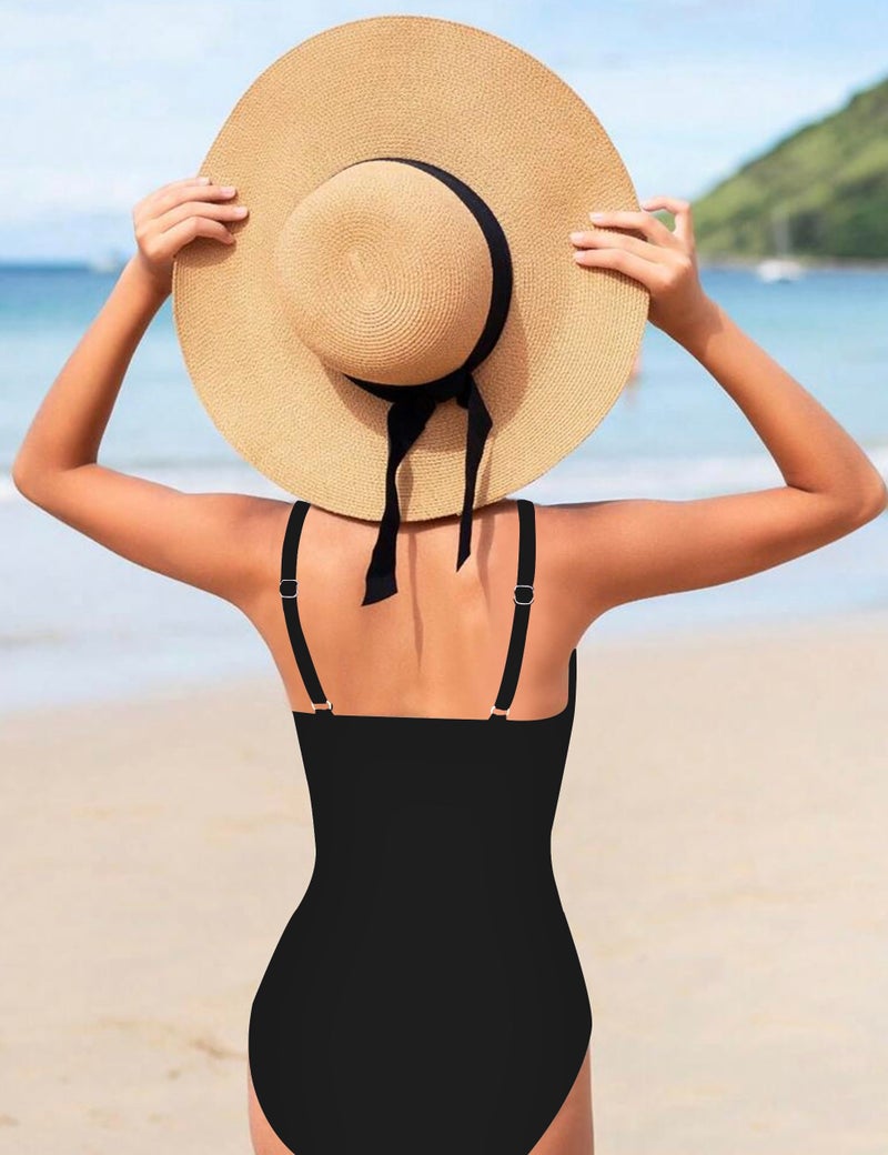 TALLWH Girl Swimsuit, Adjustable Straps Cut Out One Piece Swimsuit with Solid Color Cover Up Skirt Teen Bathing Suits for Girls 12-14 Girls' Swimwear - Image 4