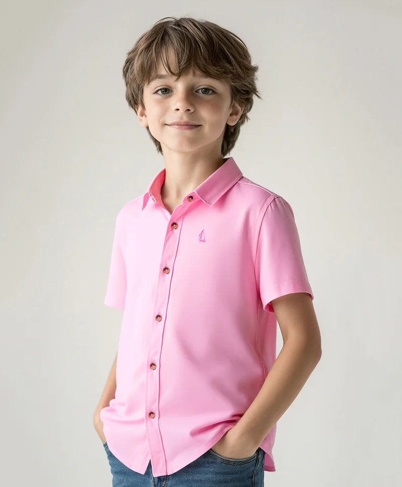 Primo Gino Primo Gino Embroidered Shirt - Pink
