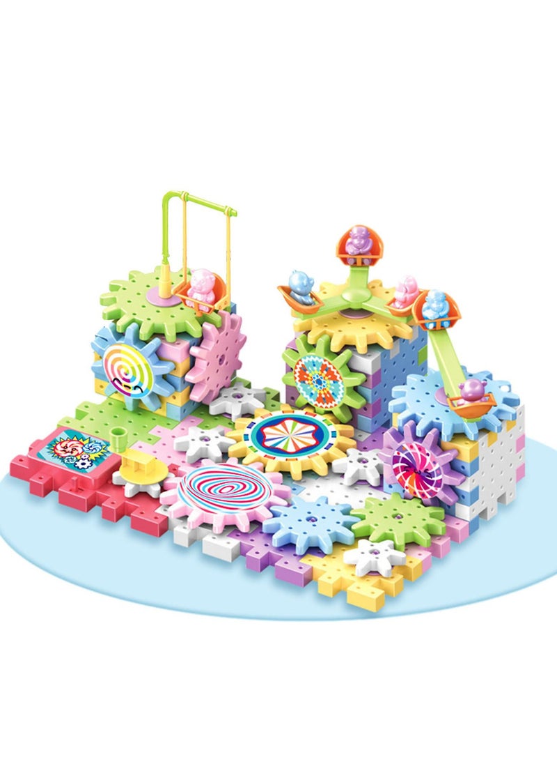 OASIS-TH 83-Pieces Electric Building Blocks Gear Toys Educational Toddler Toy Kit Construction Toys  - Image 3