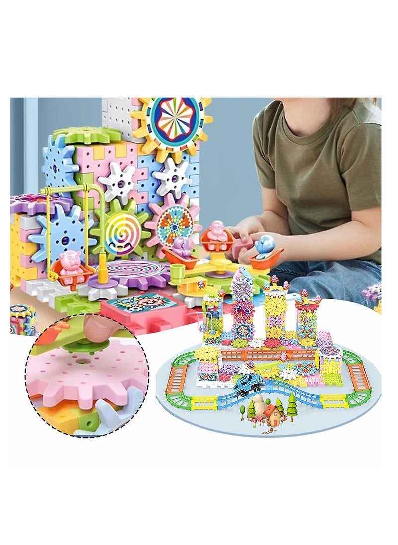 OASIS-TH 83-Pieces Electric Building Blocks Gear Toys Educational Toddler Toy Kit Construction Toys  - Image 2