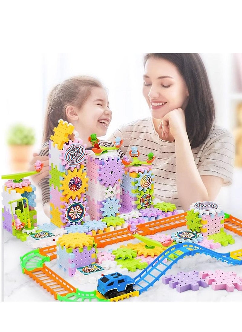 OASIS-TH 83-Pieces Electric Building Blocks Gear Toys Educational Toddler Toy Kit Construction Toys  - Image 4