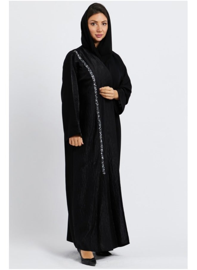 Evva Evva Luxury Saudi Abaya for Women – Elegant Open Front Modest Wear in Premium Fabric – Ideal for Ramadan, Eid, and Everyday Elegance  - Image 1