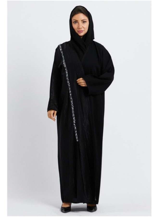 Evva Evva Luxury Saudi Abaya for Women – Elegant Open Front Modest Wear in Premium Fabric – Ideal for Ramadan, Eid, and Everyday Elegance  - Image 2