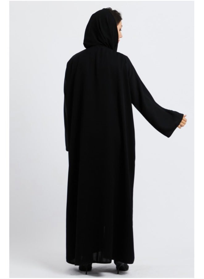 Evva Evva Luxury Saudi Abaya for Women – Elegant Open Front Modest Wear in Premium Fabric – Ideal for Ramadan, Eid, and Everyday Elegance  - Image 3