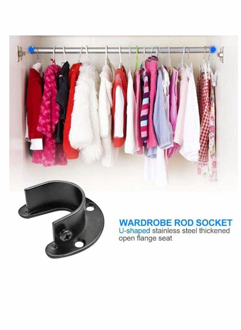 Y&D Closet Rod End Support, Wardrobe Pipe Lever Shower Curtain Hanging Tube Bracket Rail Holder  - Image 4