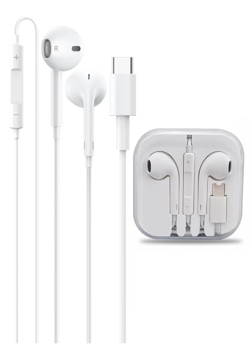 ELTRAZONE USB-C Wired Earphones with Microphone – Handsfree HiFi Stereo Sound for Android Devices, Wired Headphones - Image 1