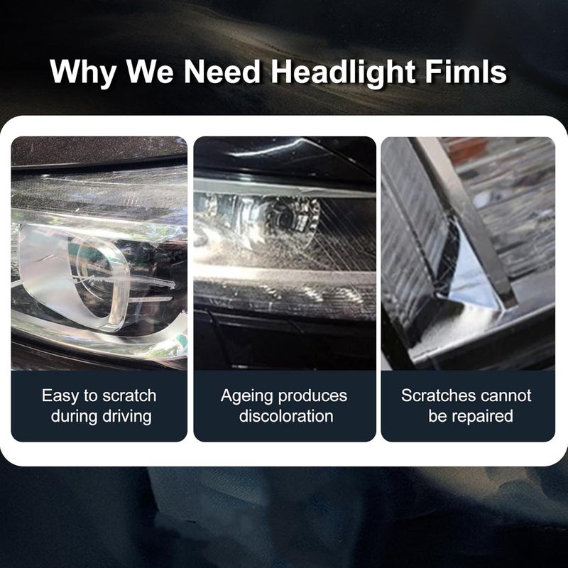 KUNGKIC Wide Headlight Protection Film for Ford Mustang 2024 2025 - TPU Scratch Guard - Image 3