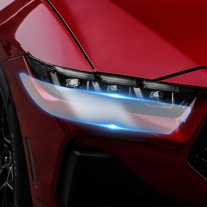 KUNGKIC Wide Headlight Protection Film for Ford Mustang 2024 2025 - TPU Scratch Guard - Image 1