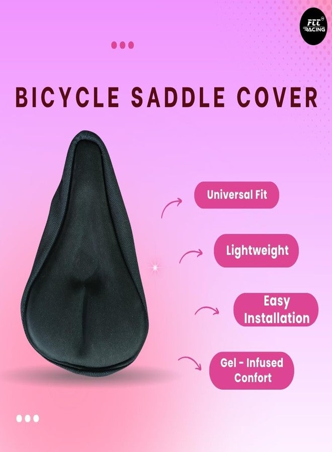 FCCRACING Premium Gel-Infused Bicycle Saddle Seat Cover & Password Lock Combo | Soft Cushion Comfort Seat Cover with Lightweight, Durable, Secure Bike Lock for MTB, Road & Hybrid Bicycles - Image 3