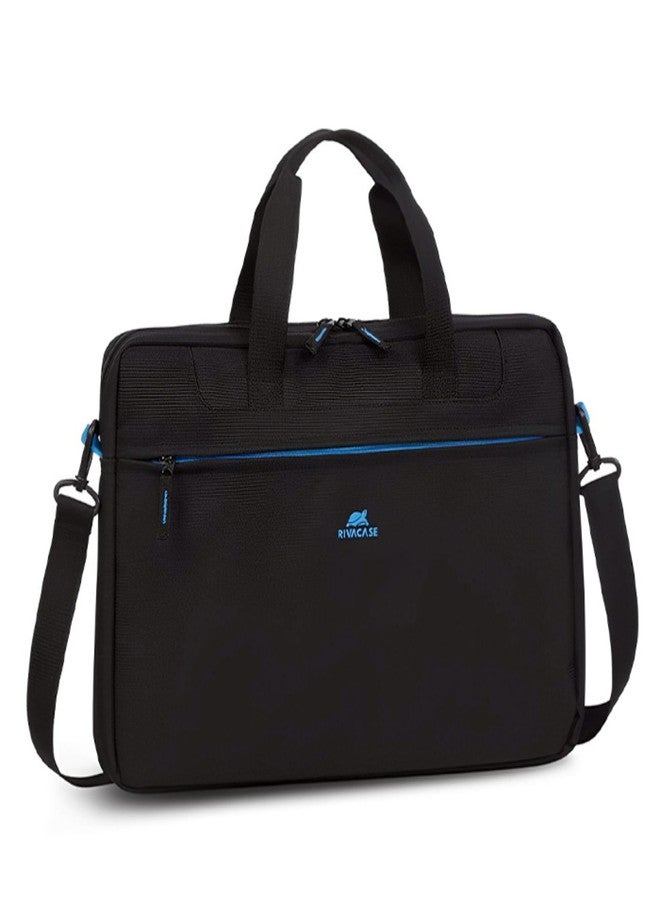 RivaCase Regent 8037 Black Laptop Bag 15.6" Inches Smart Design Durability for both Versatility and Style Briefcase for Macbook Laptop with Smart Organizer, Professional Bag for Business, Work, Travel - Image 1