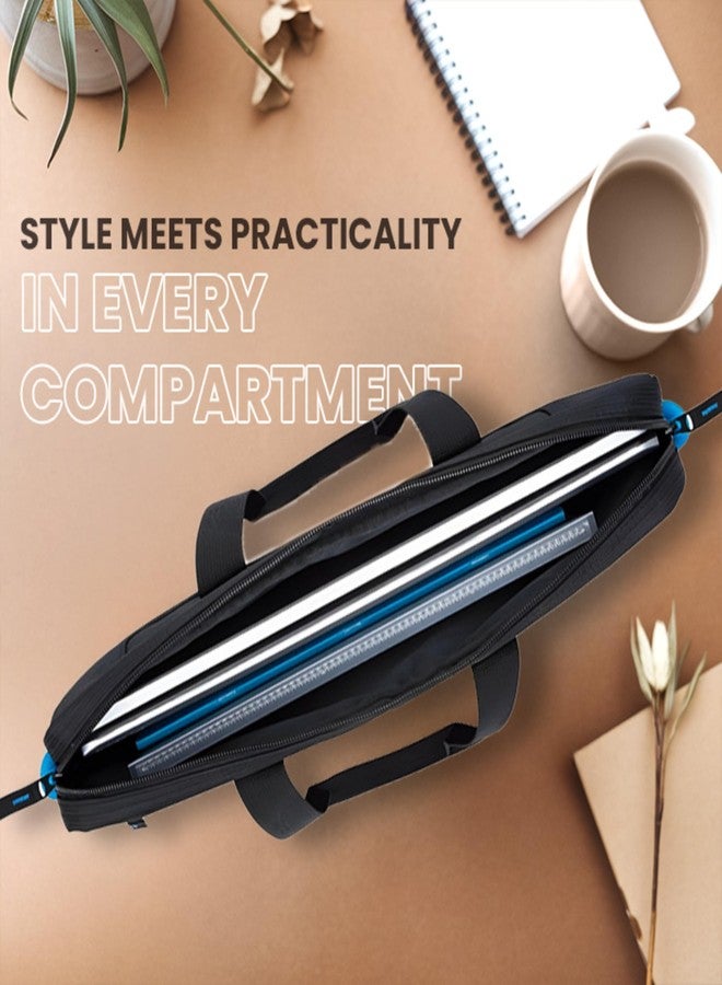 RivaCase Regent 8037 Black Laptop Bag 15.6" Inches Smart Design Durability for both Versatility and Style Briefcase for Macbook Laptop with Smart Organizer, Professional Bag for Business, Work, Travel - Image 3