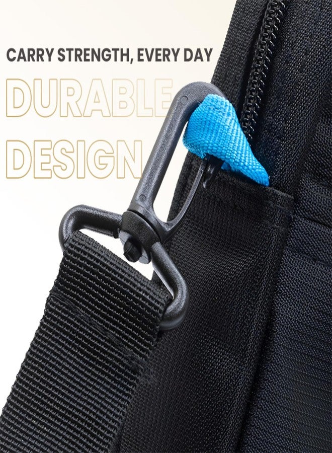 RivaCase Regent 8037 Black Laptop Bag 15.6" Inches Smart Design Durability for both Versatility and Style Briefcase for Macbook Laptop with Smart Organizer, Professional Bag for Business, Work, Travel - Image 2