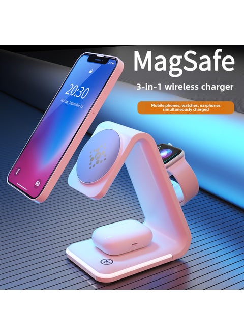 3-in-1 MagSafe Wireless Charger Stand for Apple 14 Pro Max White