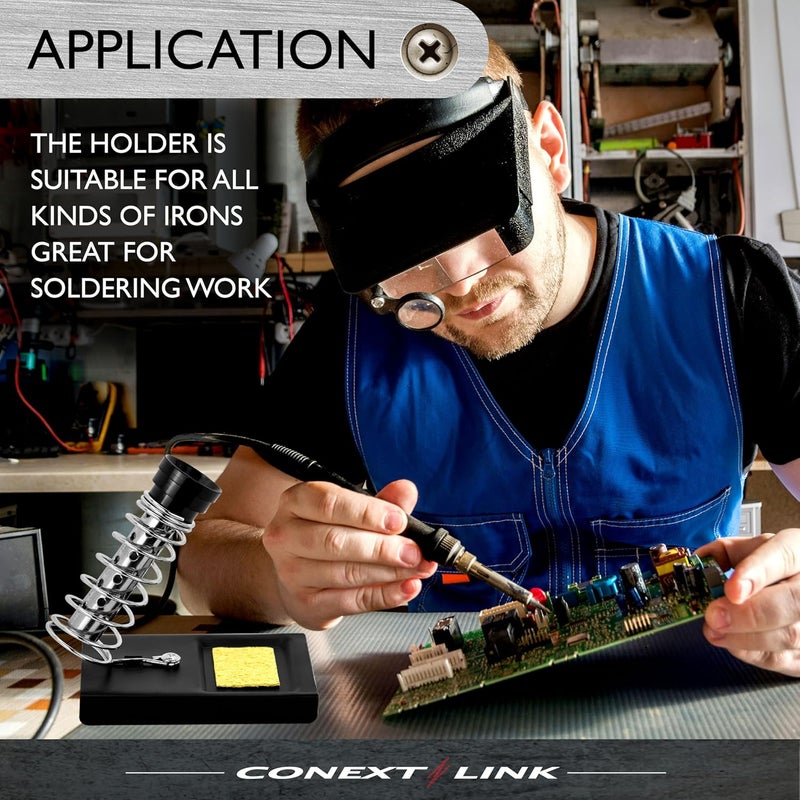 Conext Link 1pc Soldering Iron Stand Spring Holder Support Station Solder Gun Sponge Metal （87075） - Image 5