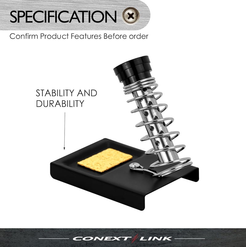 Conext Link 1pc Soldering Iron Stand Spring Holder Support Station Solder Gun Sponge Metal （87075） - Image 3