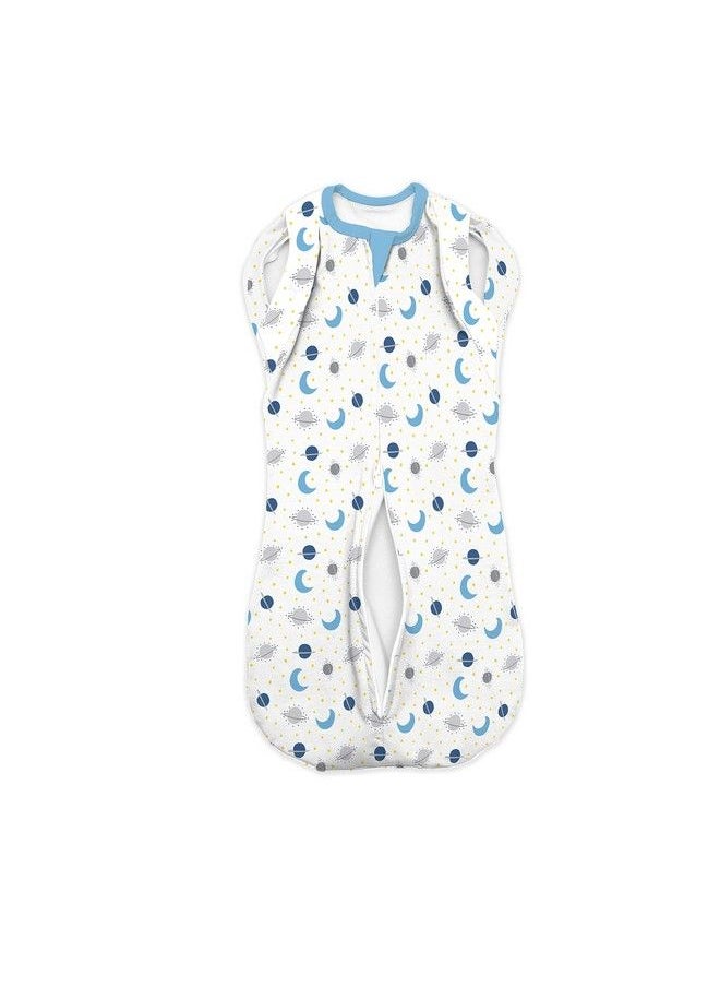 SwaddleMe Arms Free Convertible Pod Size Large 36 Months 2Pack (Zoom To The Moon) Zipup Baby Swaddle Helps Transition To Arms Out Sleep For Safe Rolling And Selfsoothing  - Image 4