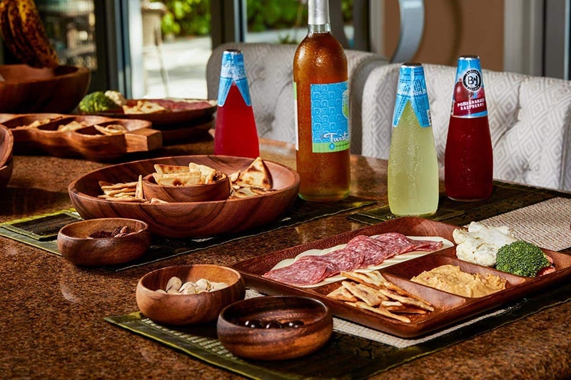 BSRN Acacia Handmade Wood Carved Plates - Set of 4 Calabash Bowls Size 4"" (Round) - Image 5