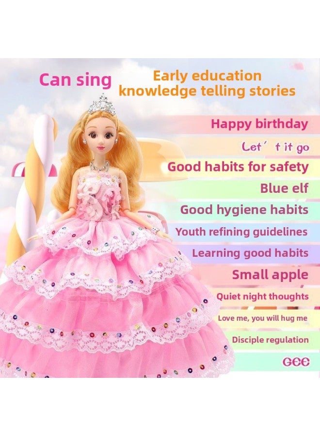 Internet Celebrity Girl Doll Princess 3 To 6 Years Old Doll Full Set Birthday Gift Gift Box Suit Play House Toy-Color:90cm Gift Box Can Sing And Blink 11 Joint Activities G4 Model-Specification:Details Corresponding To Pictures